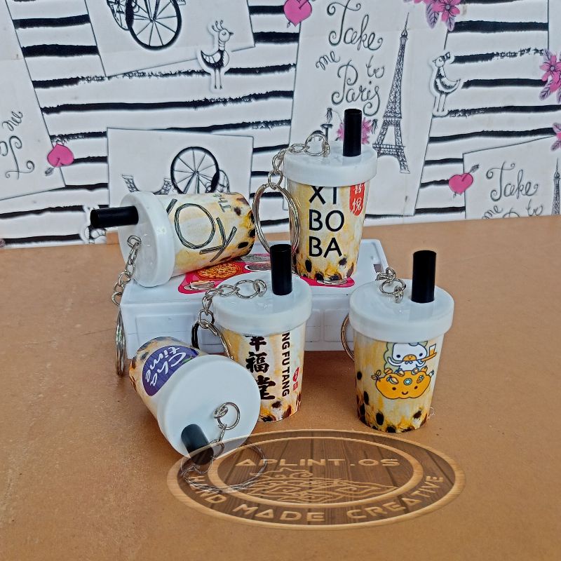 GANTUNGAN KUNCI MINIATUR MIXUE BOBA CUP GANCI LUCU UNIK