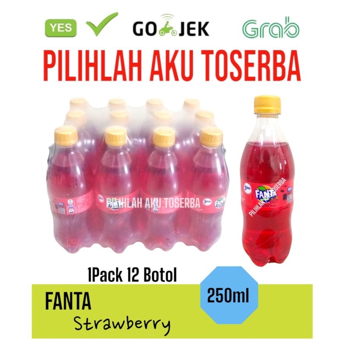 

Fanta Strawberry MINI Botol Pet Imut - ( HARGA 1 PACK ISI 12 )