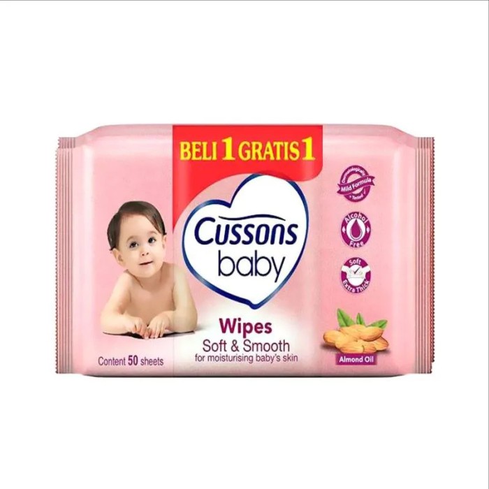 CUSSON BABY WIPES SOFT & SMOOTH | TISSUE BASAH BAYI | TISU BASAH BAYI