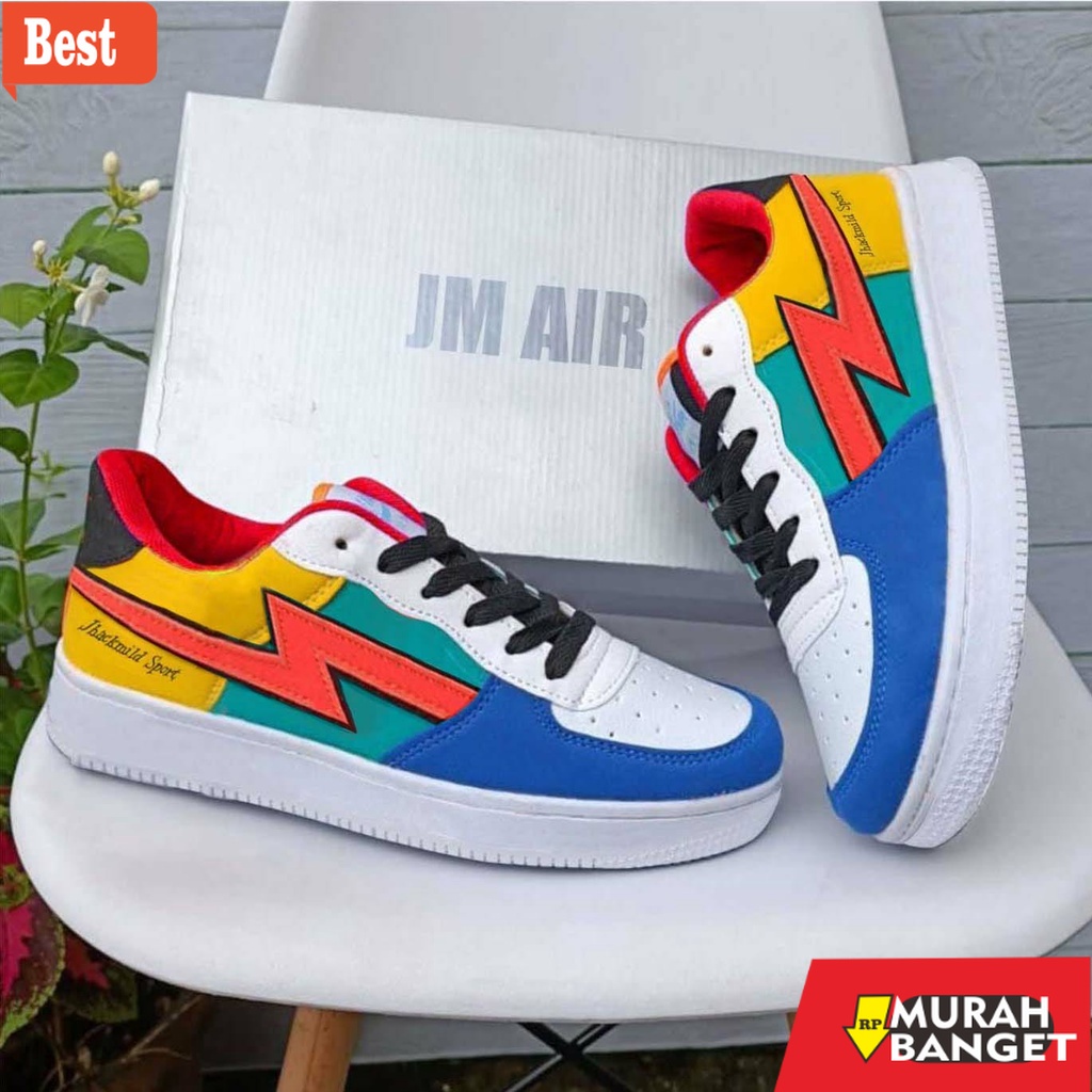 Sneakers pria terbaru- Sepatu senakers terbaru  Sepatu Snekaers kasual pria wanita Snekaers pelangi
