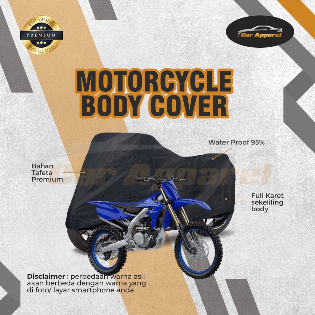 Sarung Motor YAMAHA YZ 125 X YZ 250F FX Hitam Pelindung Body Cover Motor Penutup