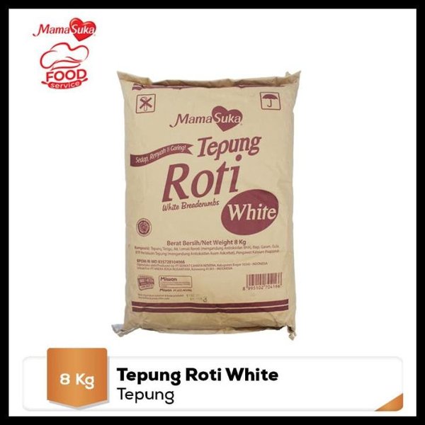 

White Bread Crumb Tepung Roti Putih Mamasuka 8 Kg