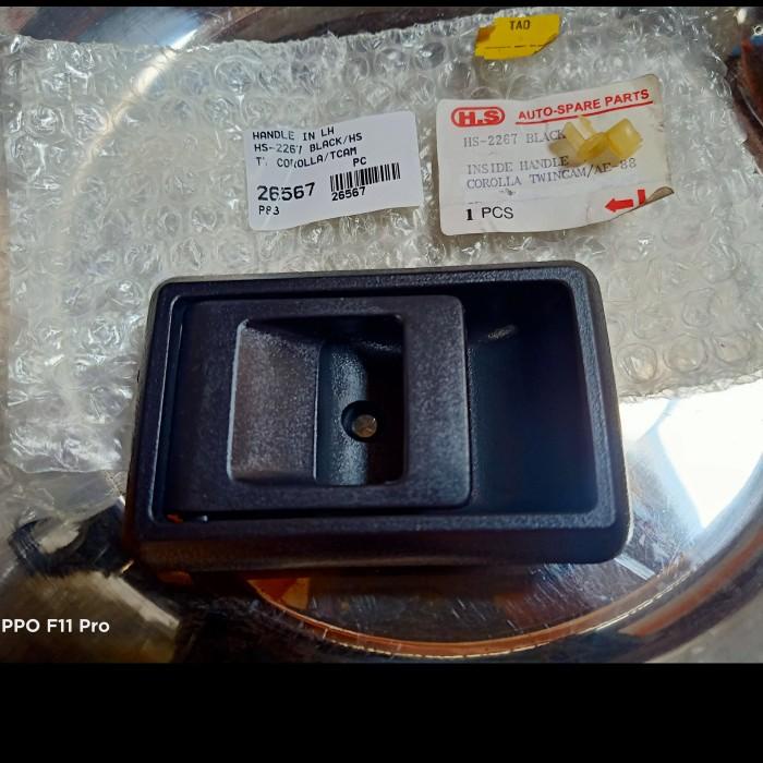 SPAREPART OTOMOTIF- Handle Pintu Dalam Kiri Hitam Toyota Corolla Twincam HS Taiwan -KOMPONEN AKSESOR
