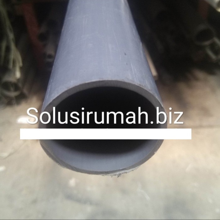 panjang 1 meter maspion abu pipa paralon pvc 1 1/4" aw 42mm 1.25 inch tebal dinding 3mm potongan 1m 