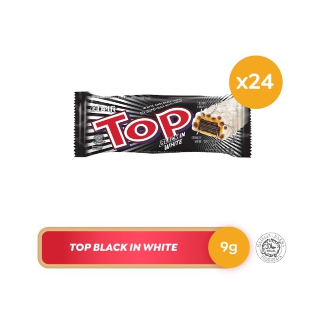 

Delfi Top Black in White 1 box isi 24 pcs x @9gr ORIGINAL