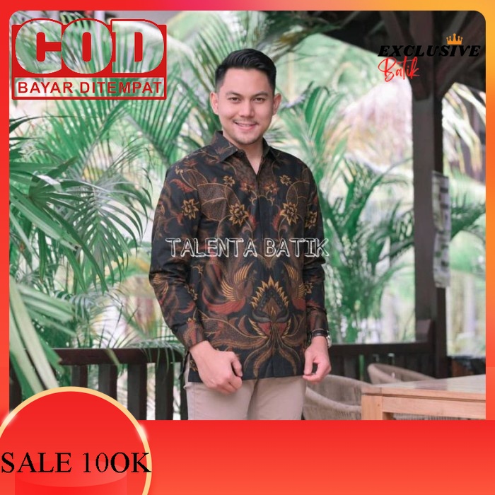 Batik Cowok Lengan Panjang Bahan Katun Baturaden Premium