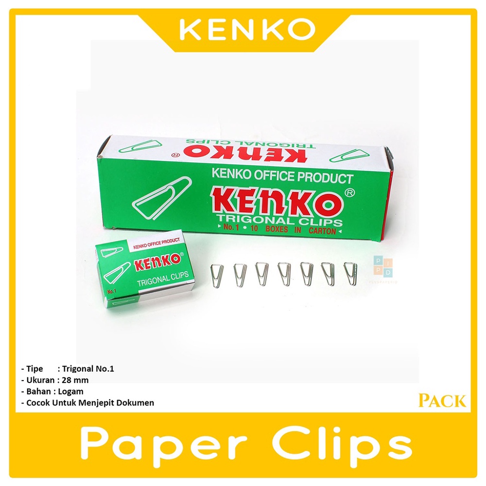 

KENKO - Paper Clip Kertas No.1 Trigonal - Pack