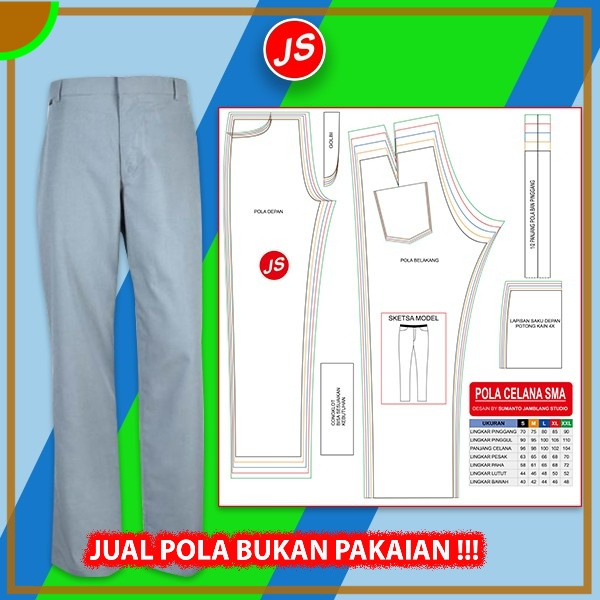 Pola Jiplak Celana SMA | Aneka Pola