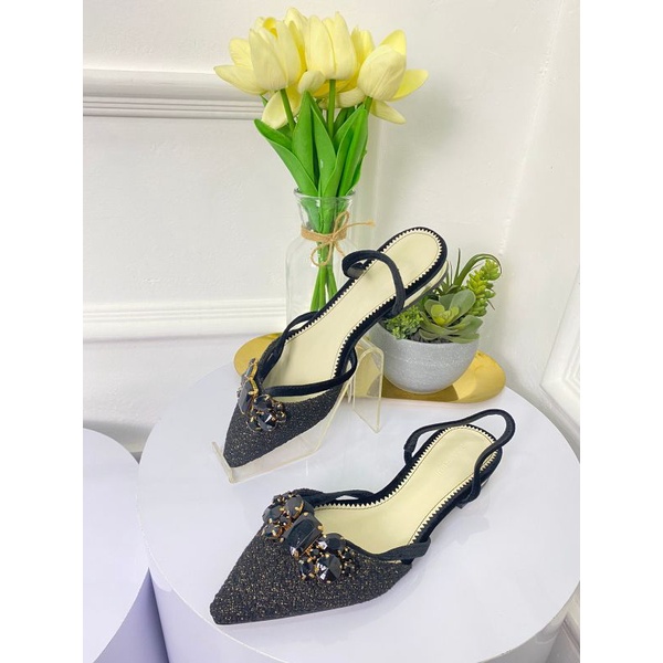 FLAT SHOES - SEPATU TALI BELAKANG ZR CLASSIC KNIT