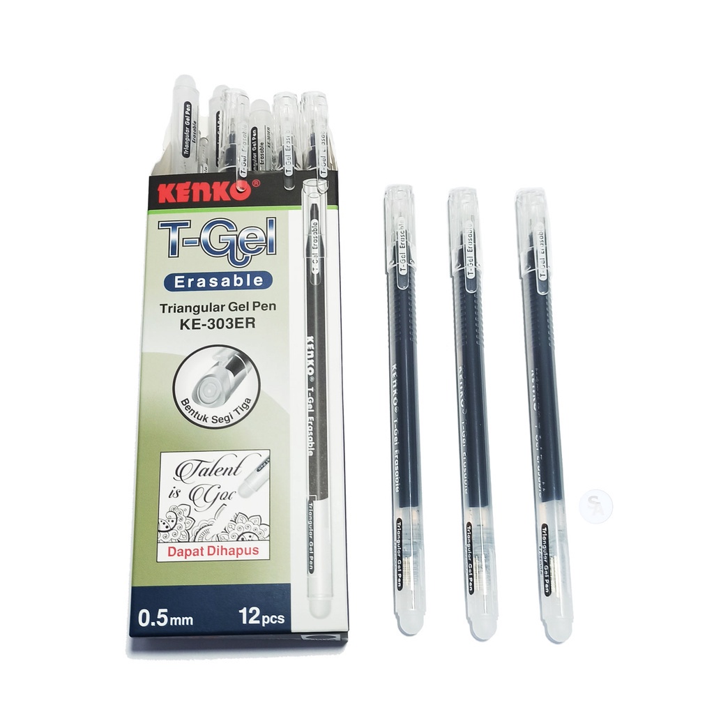 

KENKO - Gel Pen Erasable T-Gel KE-303ER Pulpen Bisa Dihapus Hitam - Pcs