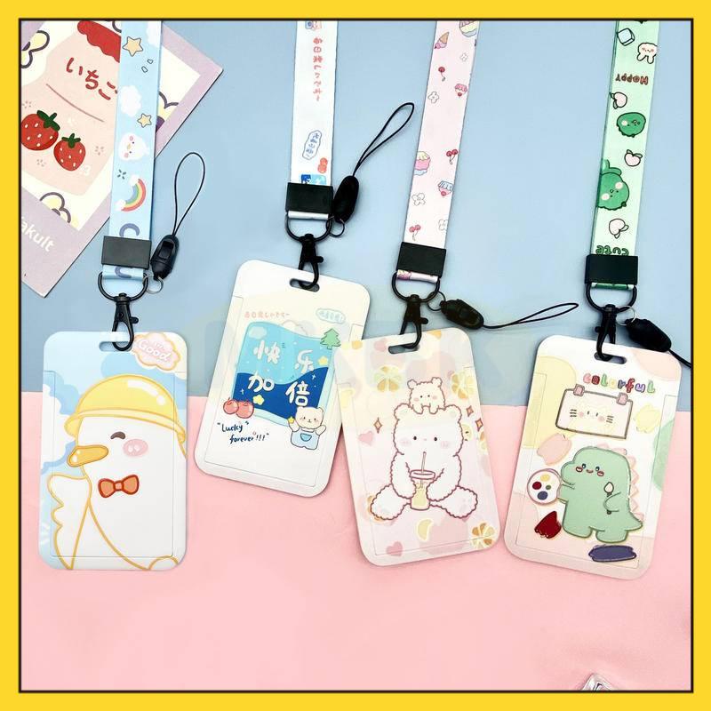 

⭐ MKBK ⭐ Duck ID Card Holder Cartoon Card Sleeve Photocard Pelindung Kartu Case Tali Lanyard Card Holder Foto Dengan Gantungan Kunci School ID Work ID Card Holder Kartu Metro Kartu Bus Cover Kartu Bank
