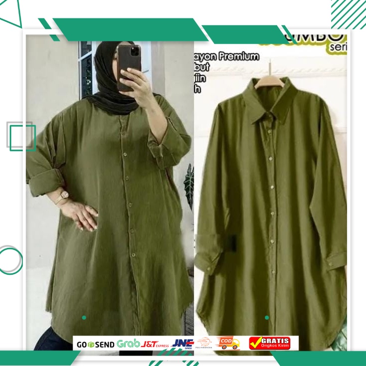 PAKAIAN WANITA KEREN TERMURAH TERLARIS OUTFIT KEREN /PROMO  TUNIK POLOS JUMBO XXXL- TUNIK POLOS JUMB