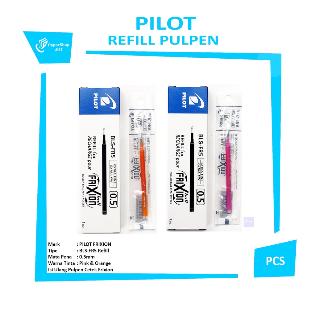 

PILOT - Refill Isi Pulpen Frixion Pilot 0.5 Warna - Pcs