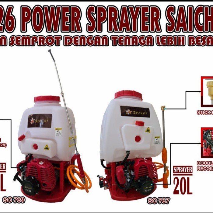 Mesin Knapsack Sprayer / Mesin Semprot Hama 20 L TU26 SC 767 Saic Best