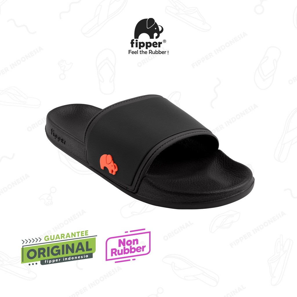Fipper Slip On Black / Orange