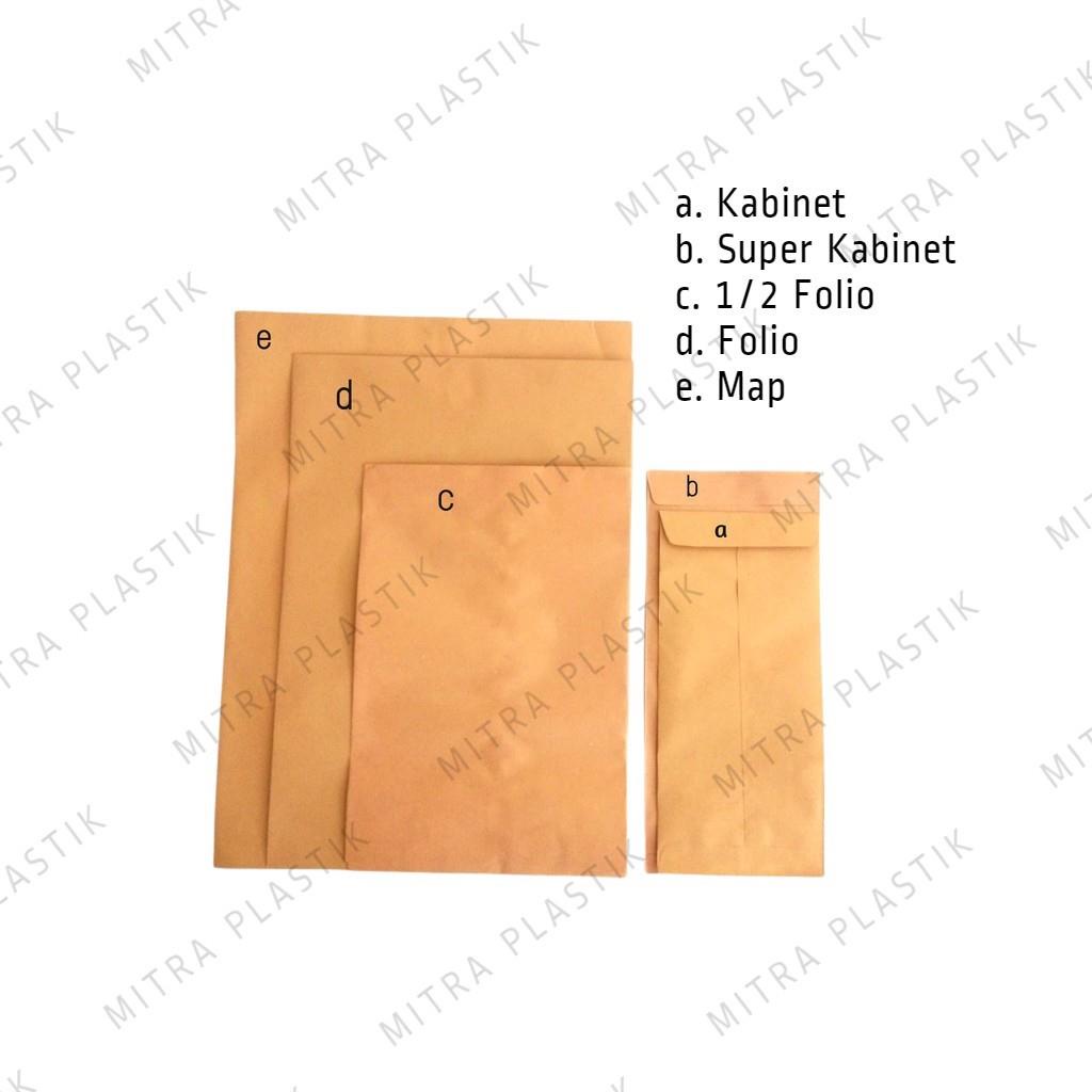 

Amplop Coklat D FV isi 100 pcs / Amplop Kertas Envelope Besar Cokelat