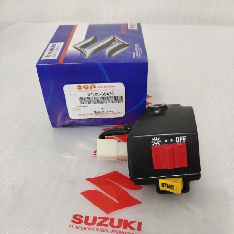 COD Saklar switch Holder Kanan tombol start kuning Suzuki Crystal - RC 100 - Bravo - Spirit ORIGINAL
