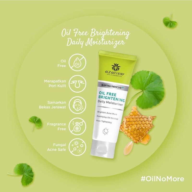 AZARINE Oil Free Brightening Daily Moisturizer pelembab wajah berjerawat 40 ml