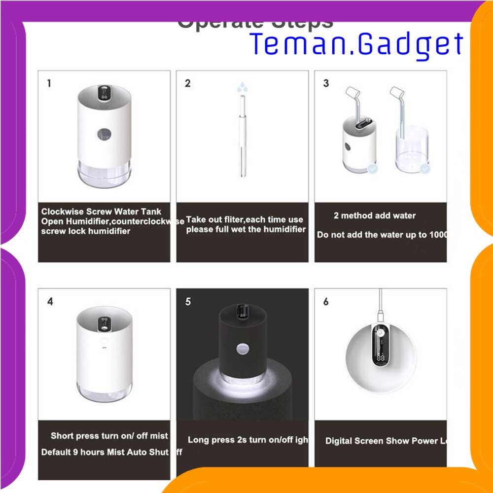 TG - ART 3LIFE Air Humidifier Pelembap Udara Portable Aromatherapy 1000ml - 211