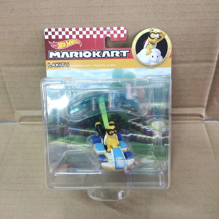 Hotwheels Mario Kart Lakitu Standard Kart Parafoil Glider