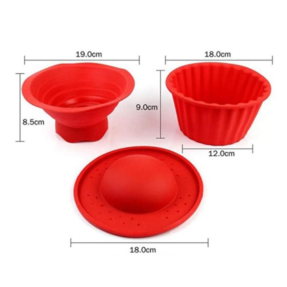 3 Pcs/set Giant Cupcake Bakeware DIY Silikon Cetakan Kue Cetakan Puding Pastry Dish Antilengket Besar Top Cupcake