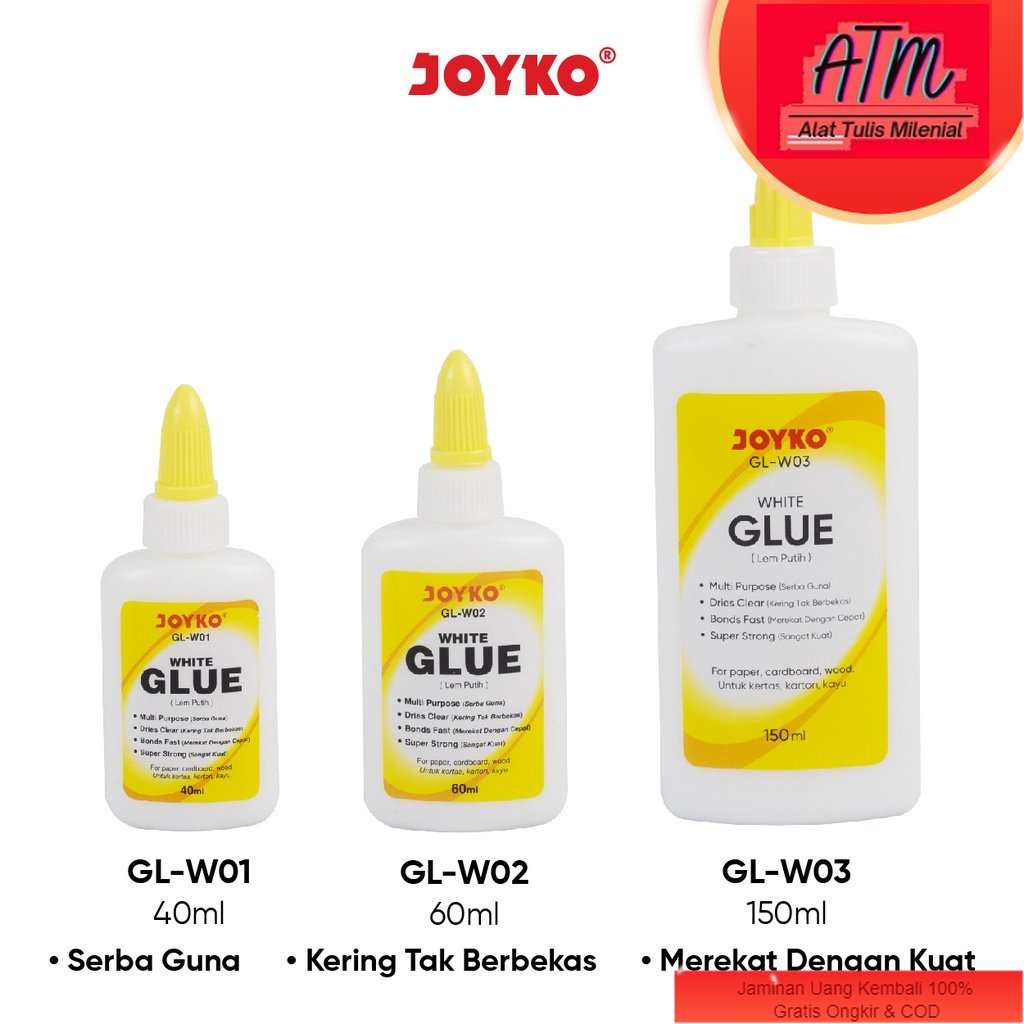 

Liquid Glue Lem Kertas Cair Joyko GL-W01 ~ W03