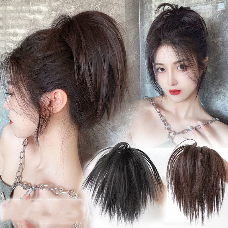 Ball Head Wig Hair Tie Natural Lilit Rambut Berbeard Sarang Ayam Berbulu Tali Rambut