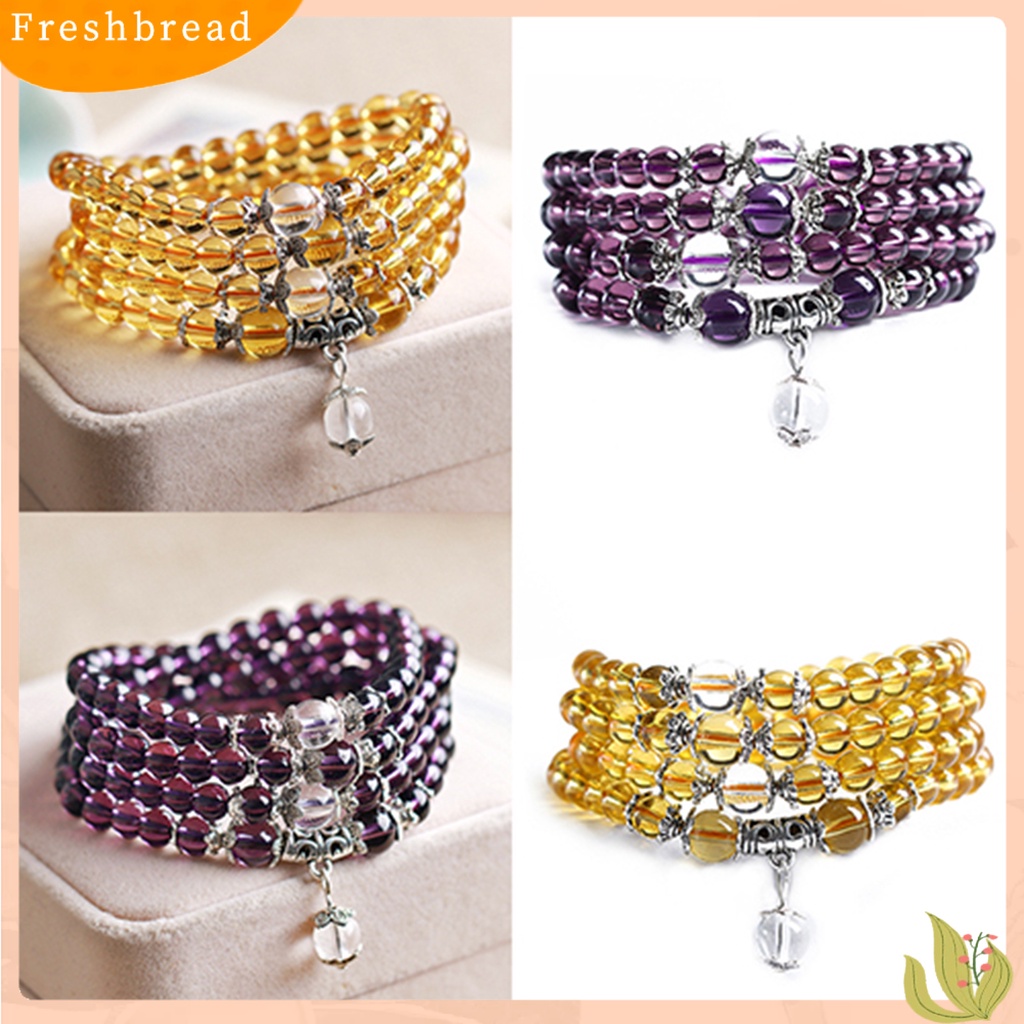 &lt; Freshbread &gt; Women Bracelet Stylish Clear Beads Gelang Rantai Wanita Kristal Imitasi Untuk Kehidupan Sehari-Hari