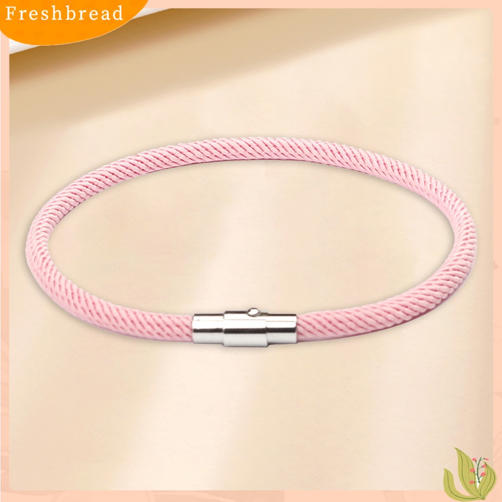 &lt; Freshbread &gt; Gelang Couple Warna Solid Gesper Tali Nilon Perhiasan Pasangan Keberuntungan Untuk Pesta