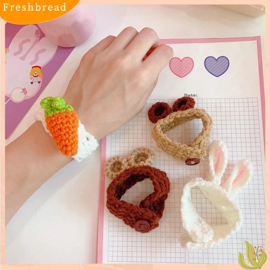 &lt; Freshbread &gt; Gelang Tenun Rajut Benang Wol Anti Tembus Melar Tinggi Tahan Aus Telinga Kelinci Hewan Lucu Kodok Wol Rajut Anyaman Gelang Untuk Anak Perempuan