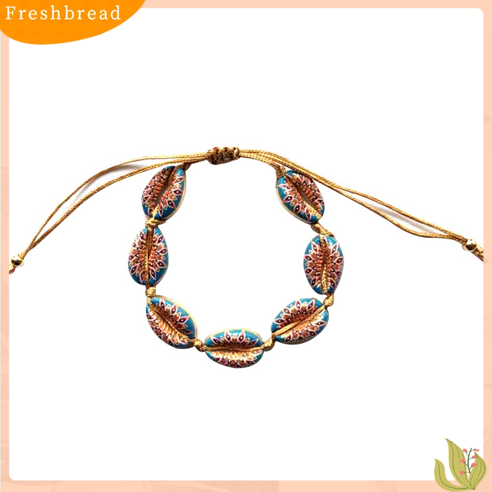 &lt; Freshbread &gt; Hawaii Wanita Musim Panas Pantai Cowrie Kerang Pesona Untai Gelang Bangle Perhiasan