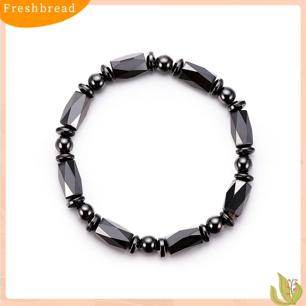 &lt; Freshbread &gt; Unisex Fashion Faux Hematite ic Manik-Manik Gelang Rantai Dekorasi Perhiasan Hadiah