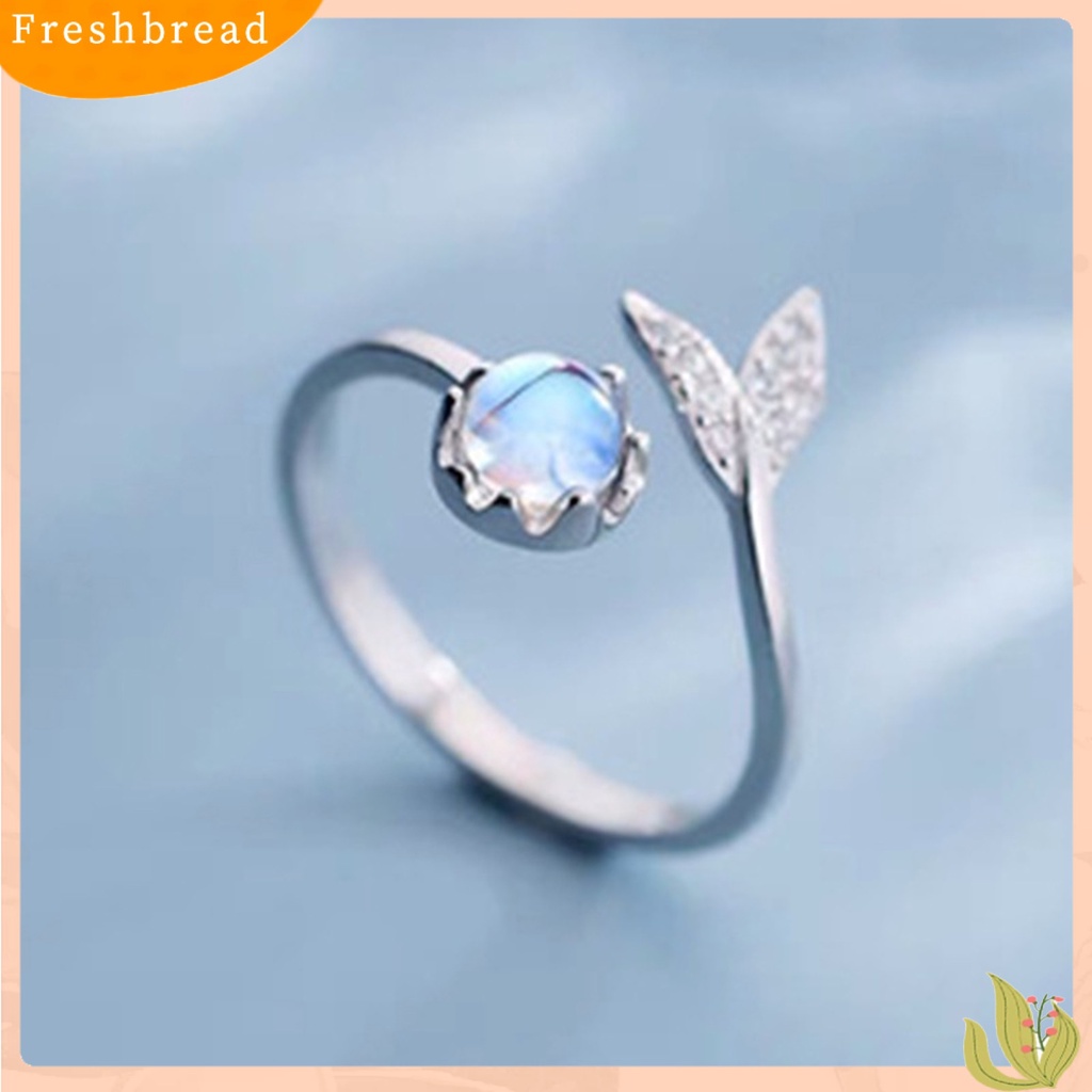 &lt; Freshbread &gt; Wanita Cincin Kreatif Bentuk Tahan Karat Alloy Fashion Ikan Ekor Pembukaan Cincin Untuk Gadis