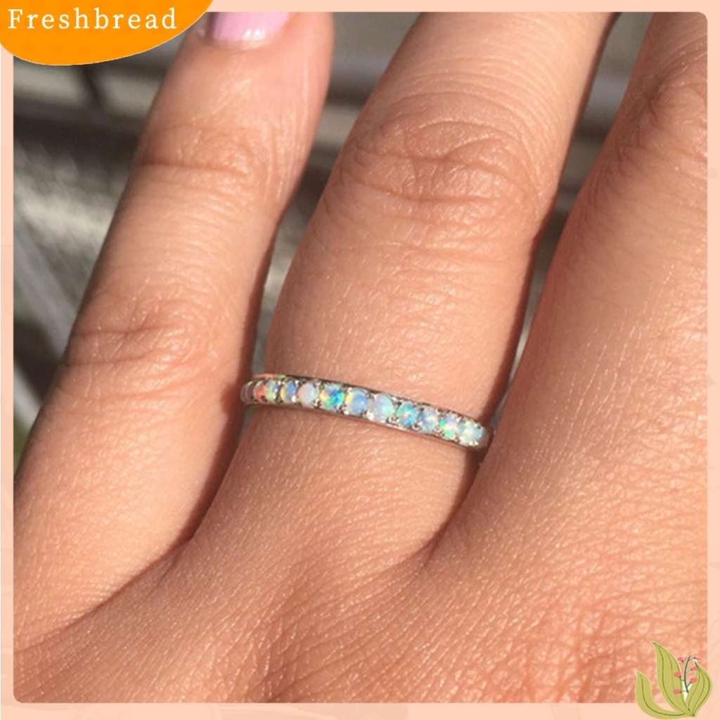 &lt; Freshbread &gt; Wanita Cincin Geometris Berwarna Berlian Imitasi Perhiasan Electroplating Fashion Penampilan Jari Cincin Untuk Pernikahan