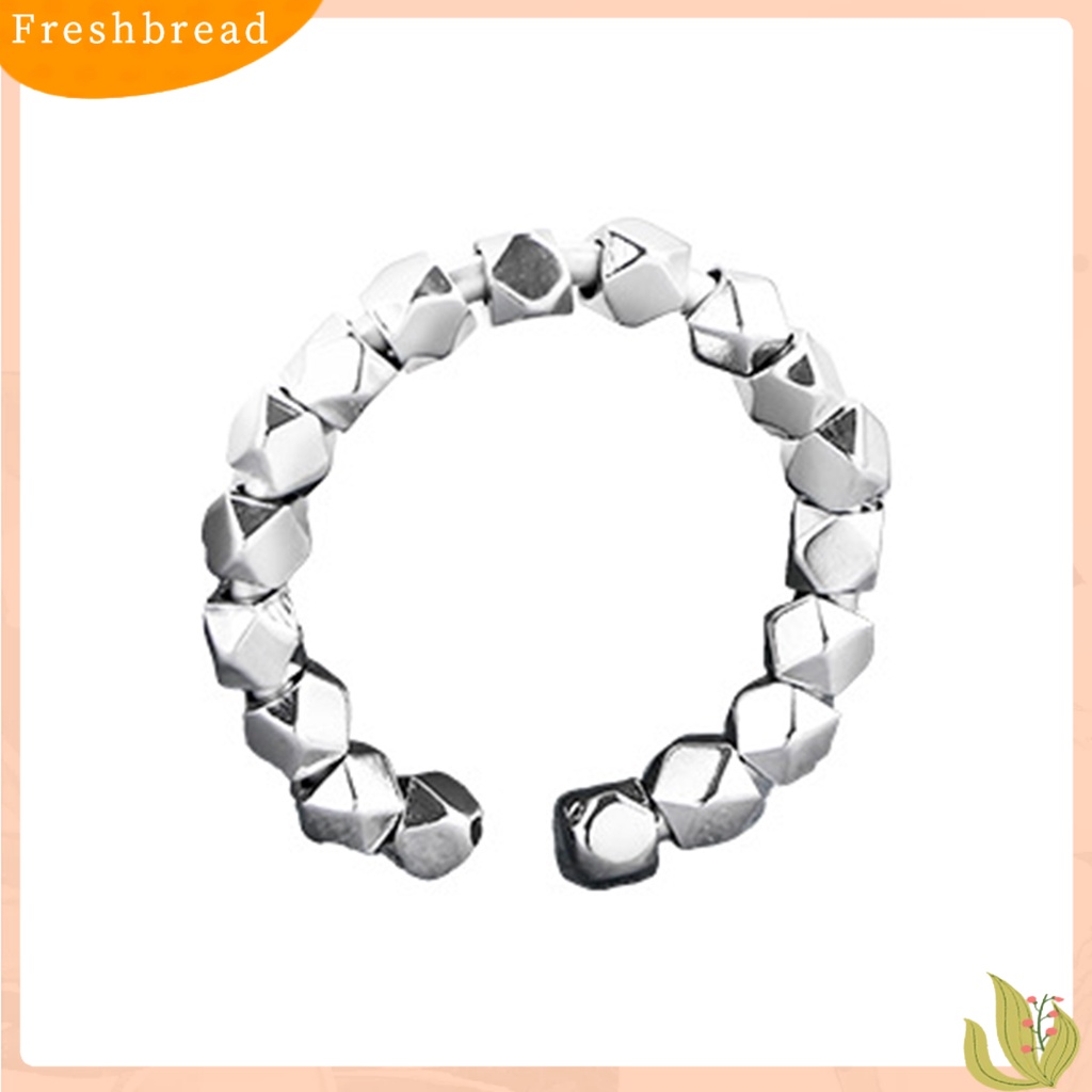 &lt; Freshbread &gt; Finger Ring Square Beads Opening Adjustable Ladies Korean Style Opening Ring Hadiah Hari Kasih Sayang