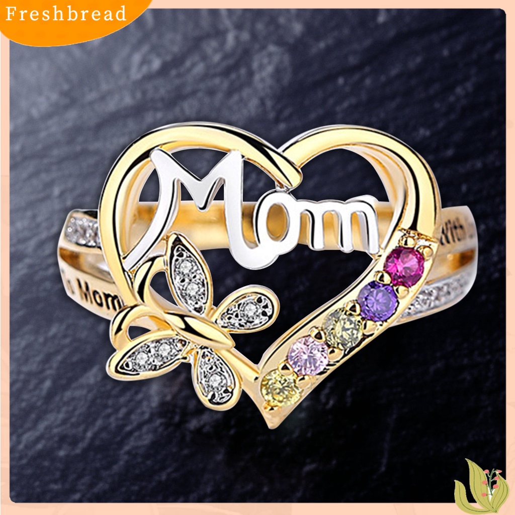 &lt; Freshbread &gt; Cincin Jari Berlian Imitasi Emerald Pengerjaan Halus Shiny Knuckle Ring Untuk Ibu