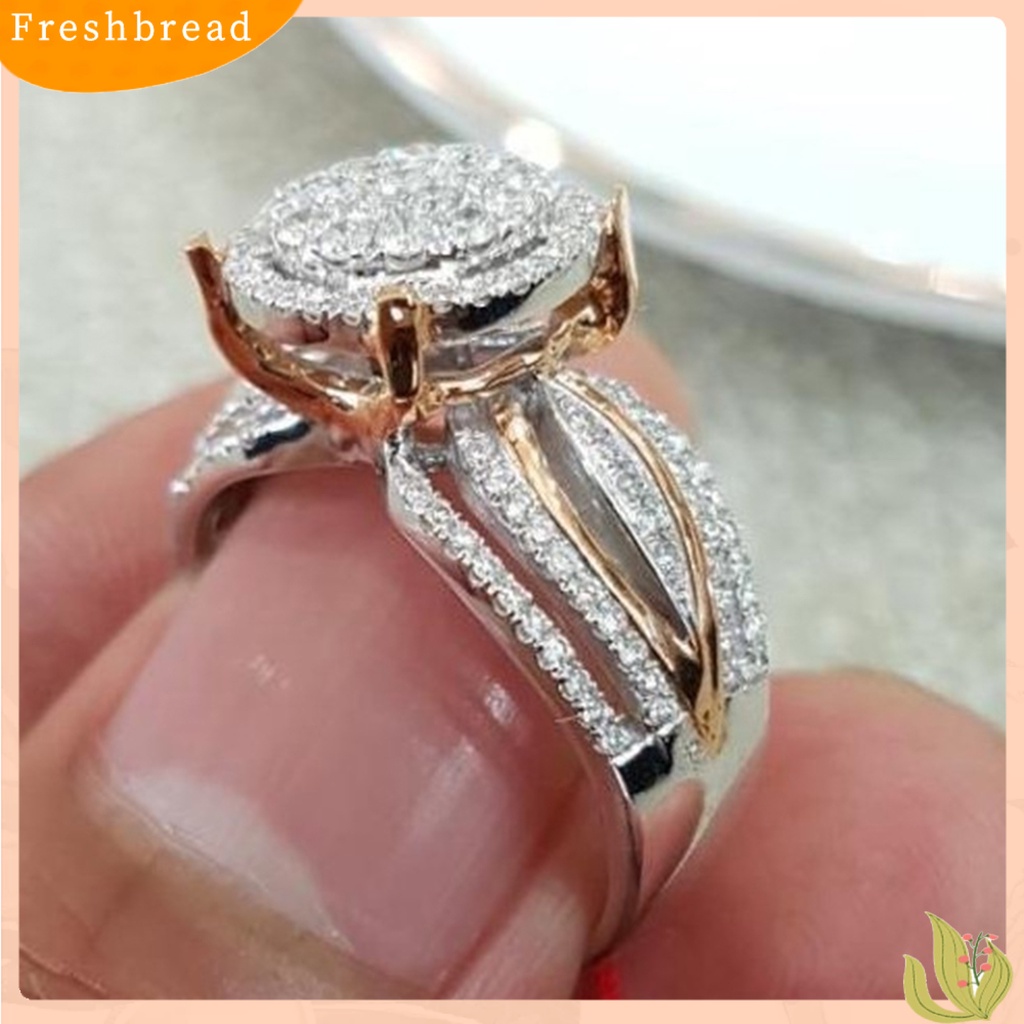 &lt; Freshbread &gt; Cincin Wanita Berlian Imitasi Hias Tidak Luntur Ringan Multi Layers Wedding Circlet Untuk Ulang Tahun