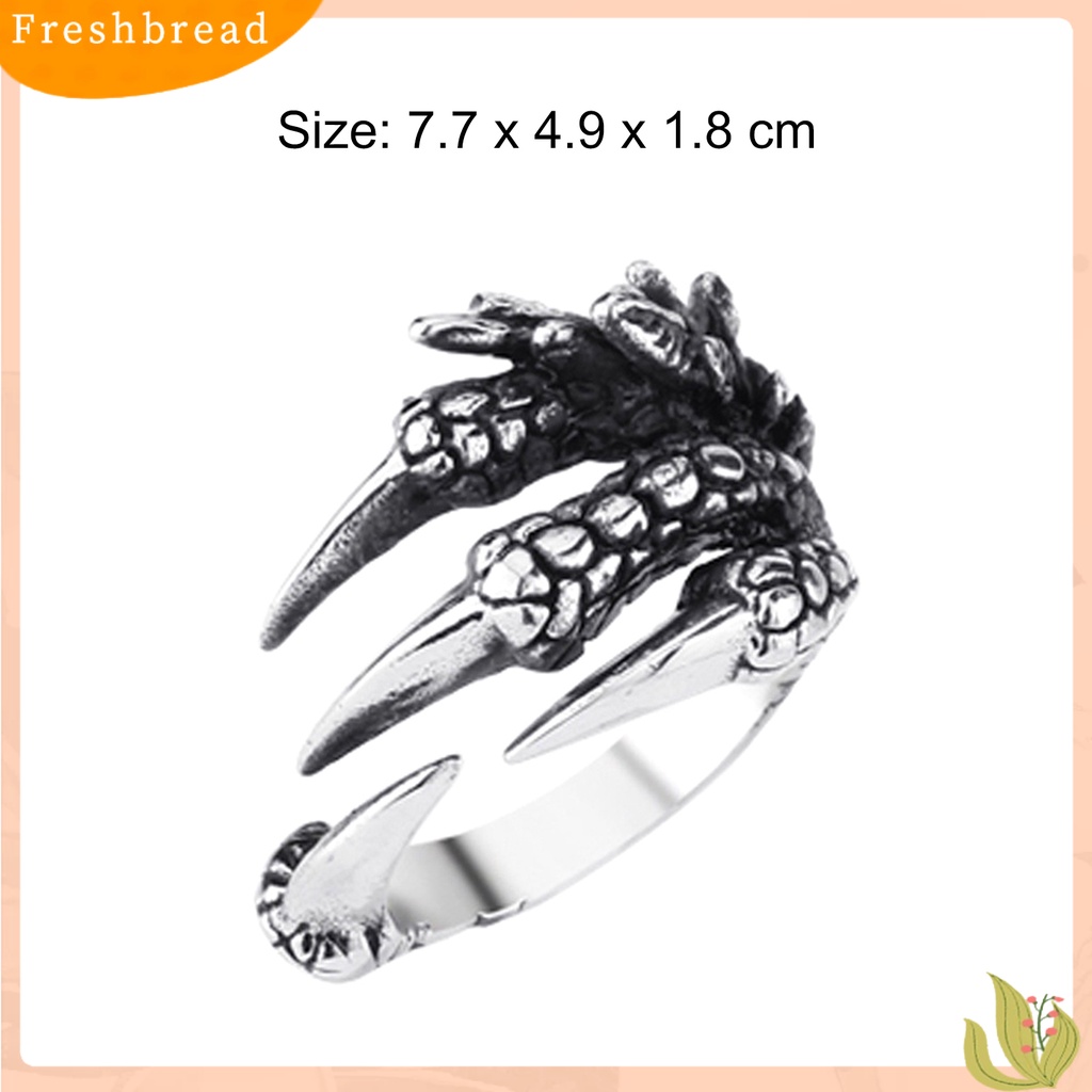 &lt; Freshbread &gt; Fashion Unisex Baja Titanium Cakar Naga Terbuka Jari Cincin Perhiasan Pesona Hadiah