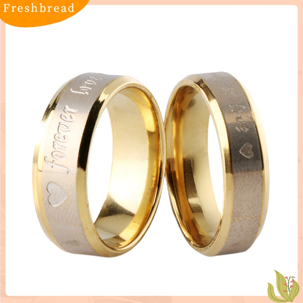 &lt; Freshbread &gt; Heart Ring Hias Nyaman Tidak Bau Pasangan Serasi Janji Cincin Untuk Hadiah Ulang Tahun