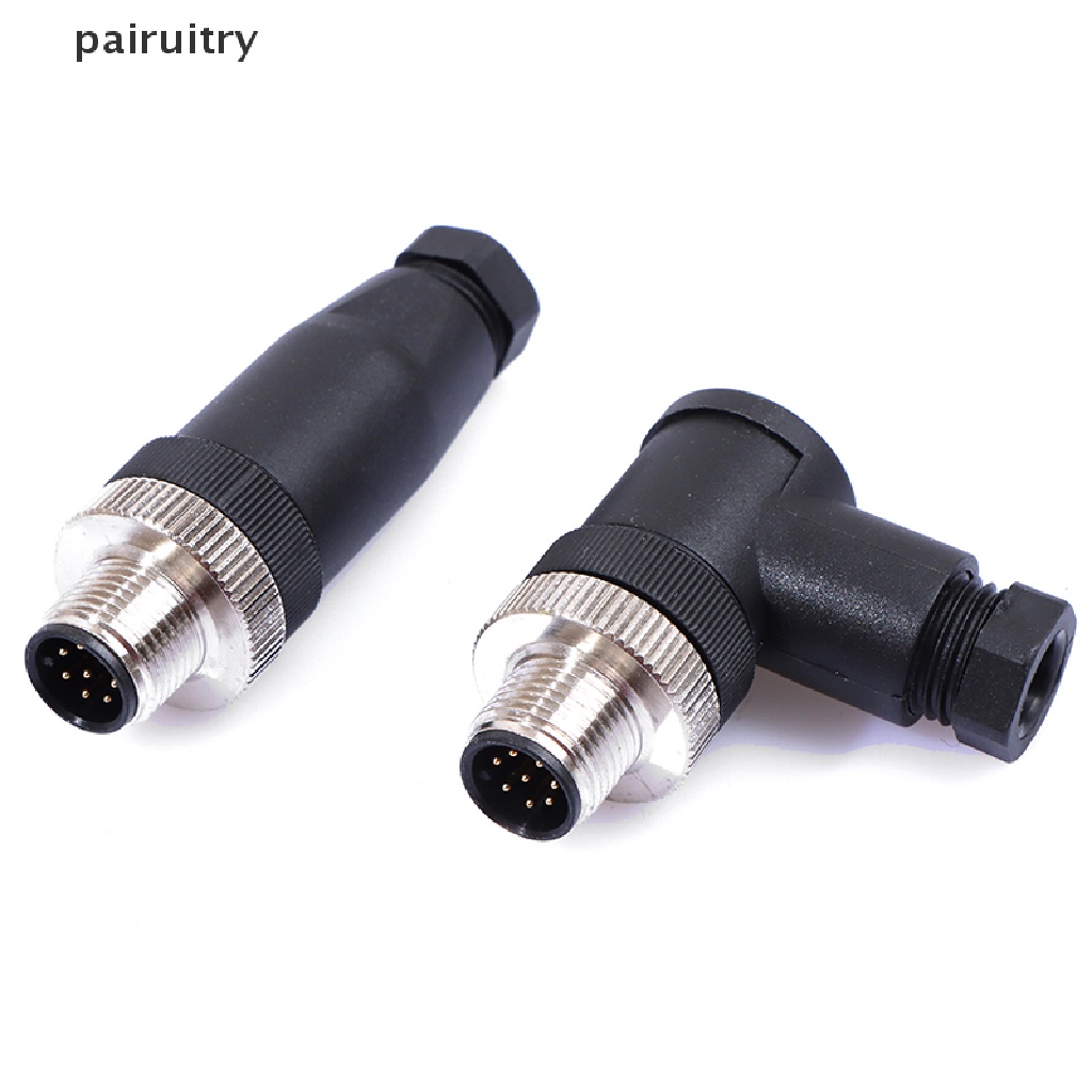 Konektor Sensor Anti Air PRT M12 Colokan Male &amp; Female 8pin Wire Connector PRT