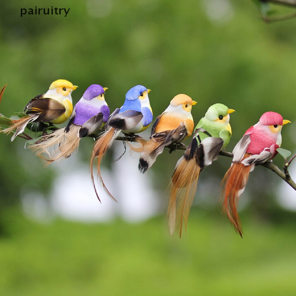 Prt 1Pc Burung Palsu mini Bulu Busa artificial mini Bird Rumah Pesta Pernikahan Dekor PRT