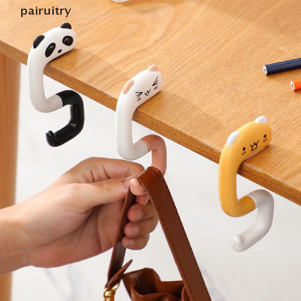 Prt Travel Portable Tas Plastik Lucu Animal Hook Untuk Gantung Hias Meja Dompet Tas Kait Dinding Gantungan Holder Handbag Hanger PRT