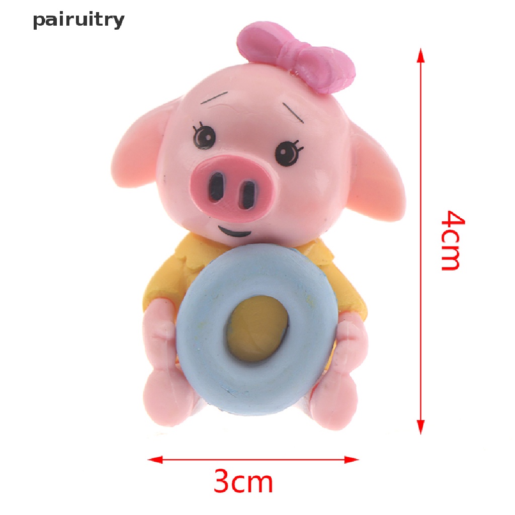 Prt 4pcs/set Cinta Little Pig Landscape Fairy Garden Gnomes Patung Ornamen Dekorasi PRT