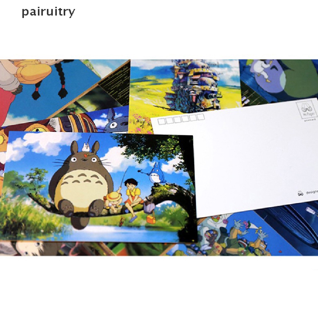 Prt 30lembar/LOT Kartun Postcard vintage Paings Hayao Miyazaki Greeg Card PRT