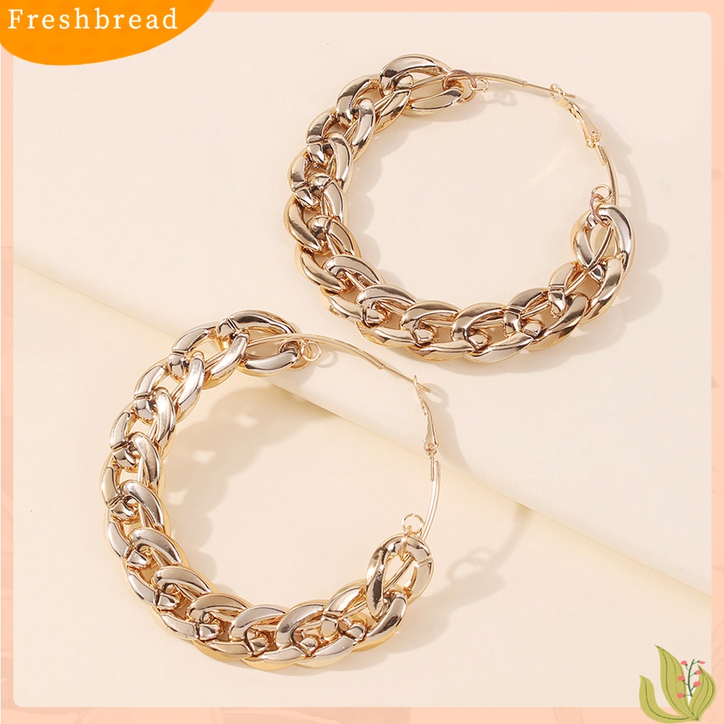 &lt; Freshbread &gt; 1pasang Anting Hoop Warna Vibrant Tidak Iritasi Sangat Ramah Untuk Kulit Tahan Luntur Hias CCB Wanita Anting Tindik Berlebihan Perhiasan Hadiah Untuk Gadis