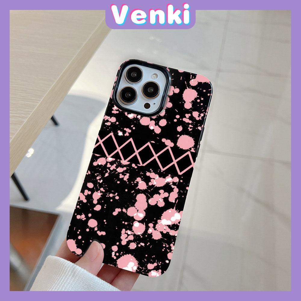 iPhone Case Soft TPU Glossy Black Candy Case Sweet Cool Pink Splashed Ink Camera Protection Shockproof For iPhone 14 13 12 11 Pro Max 7 8 Plus X XR