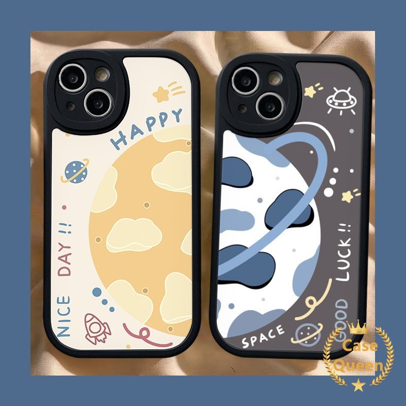 Happy Planet Space Luck Star Casing Infinix Hot 9 11 10 Play 11s 10s 10T Hot 10 Lite Note 8 Smart 5 6 Couples Soft TUP Cover