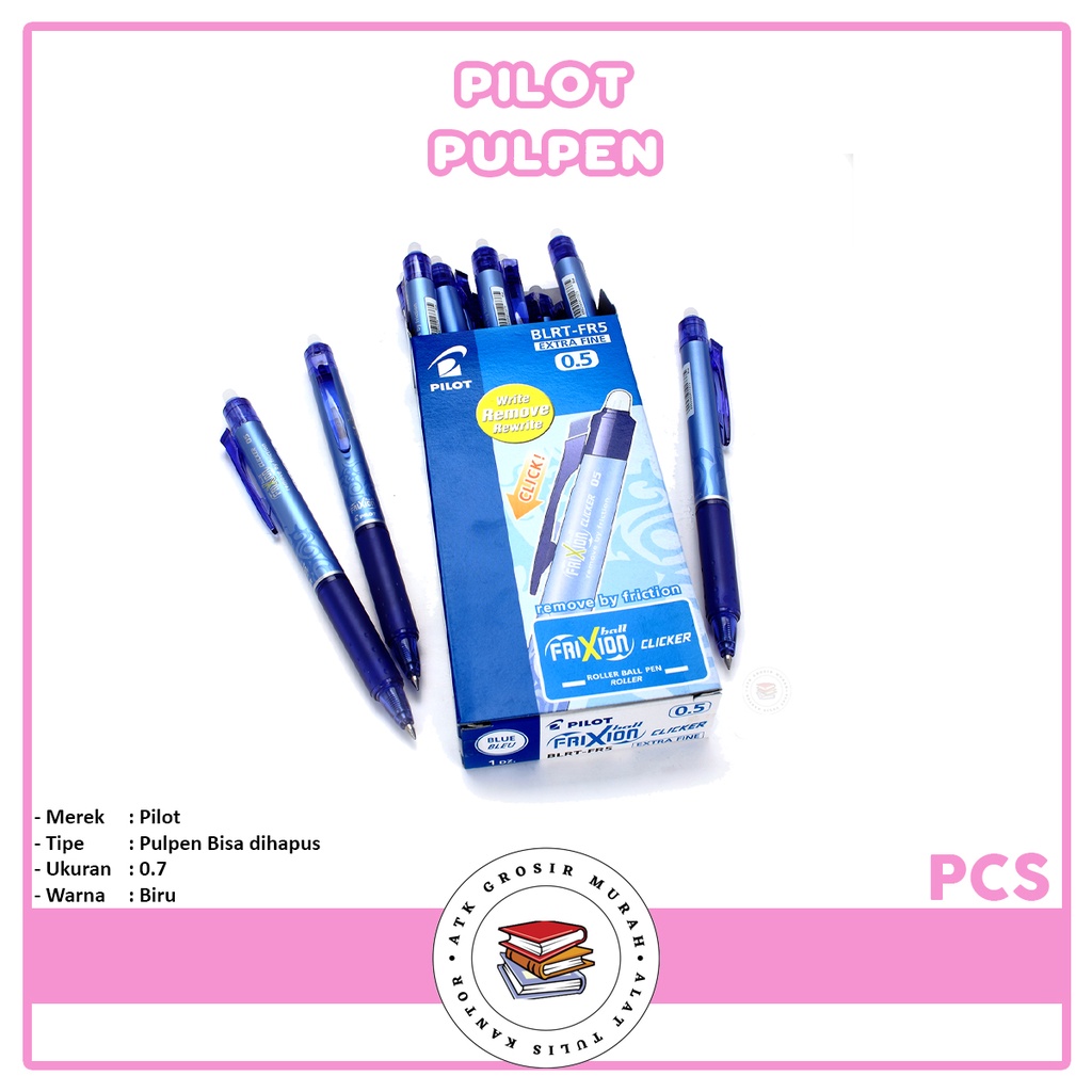 

PILOT - Pen Frixion 0.7 Warna Biru - Blue - Pcs