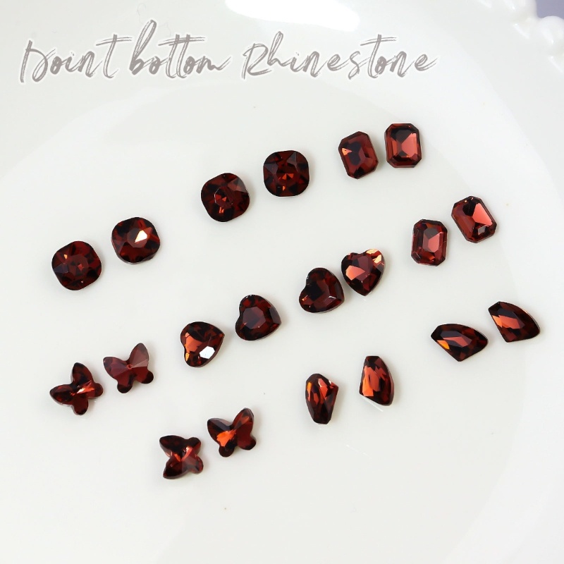 Siy 20Pcs 3D Resin Nail Art Kerajinan Rhinestones Charms Mixed Shiny Nail Kristal Permata Liontin Manicure Nail Perhiasan Diamon