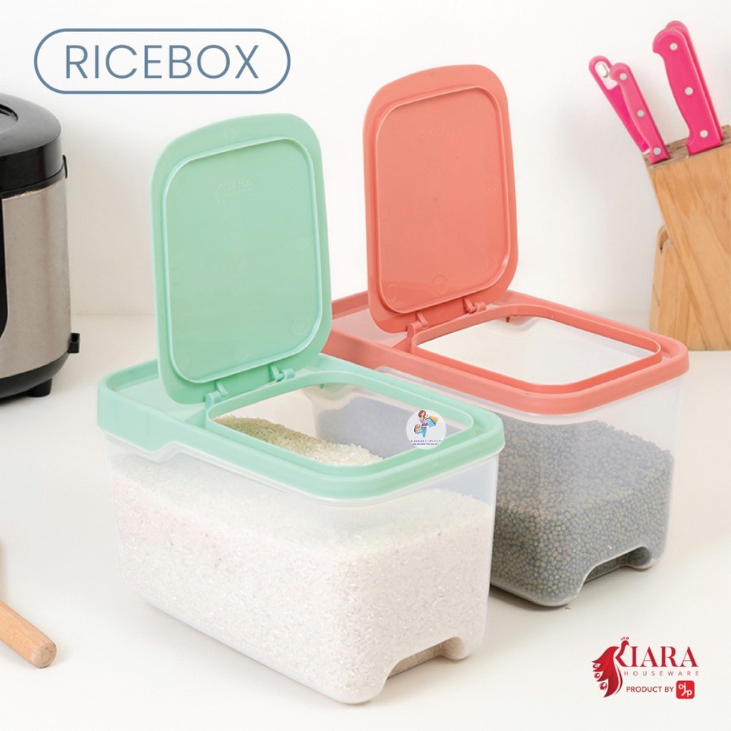 Tempat Beras Rice Box Tempat Penyimpanan Makanan 5 KG Kiara